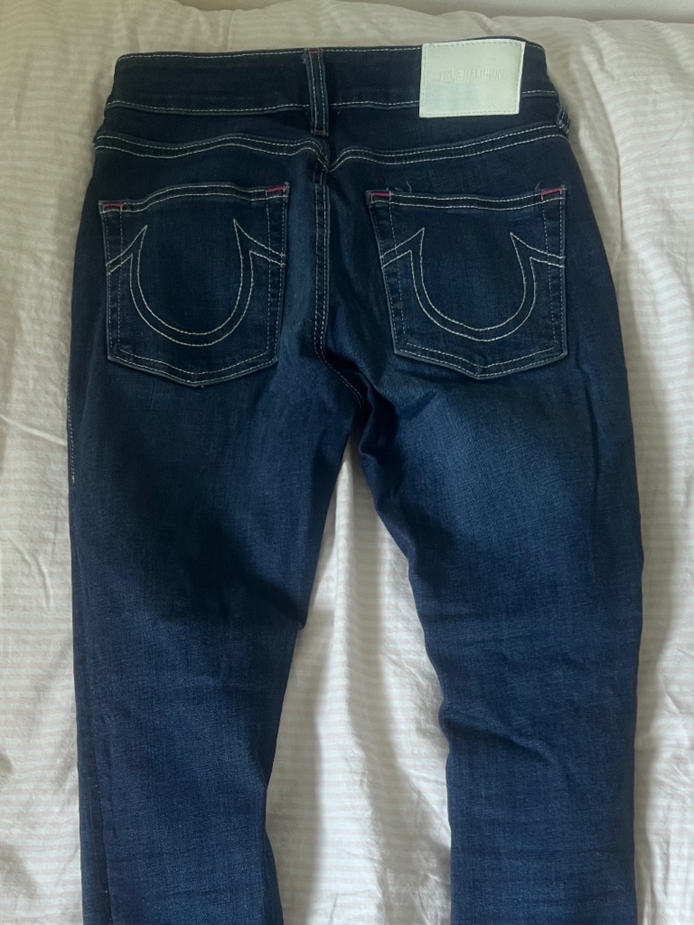True Religion, Size 26, Blue with pink detail